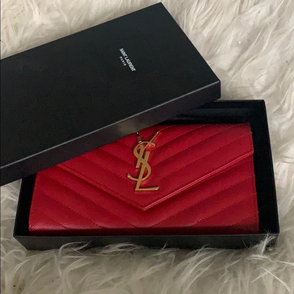 Saint Laurent monogram large flap wallet